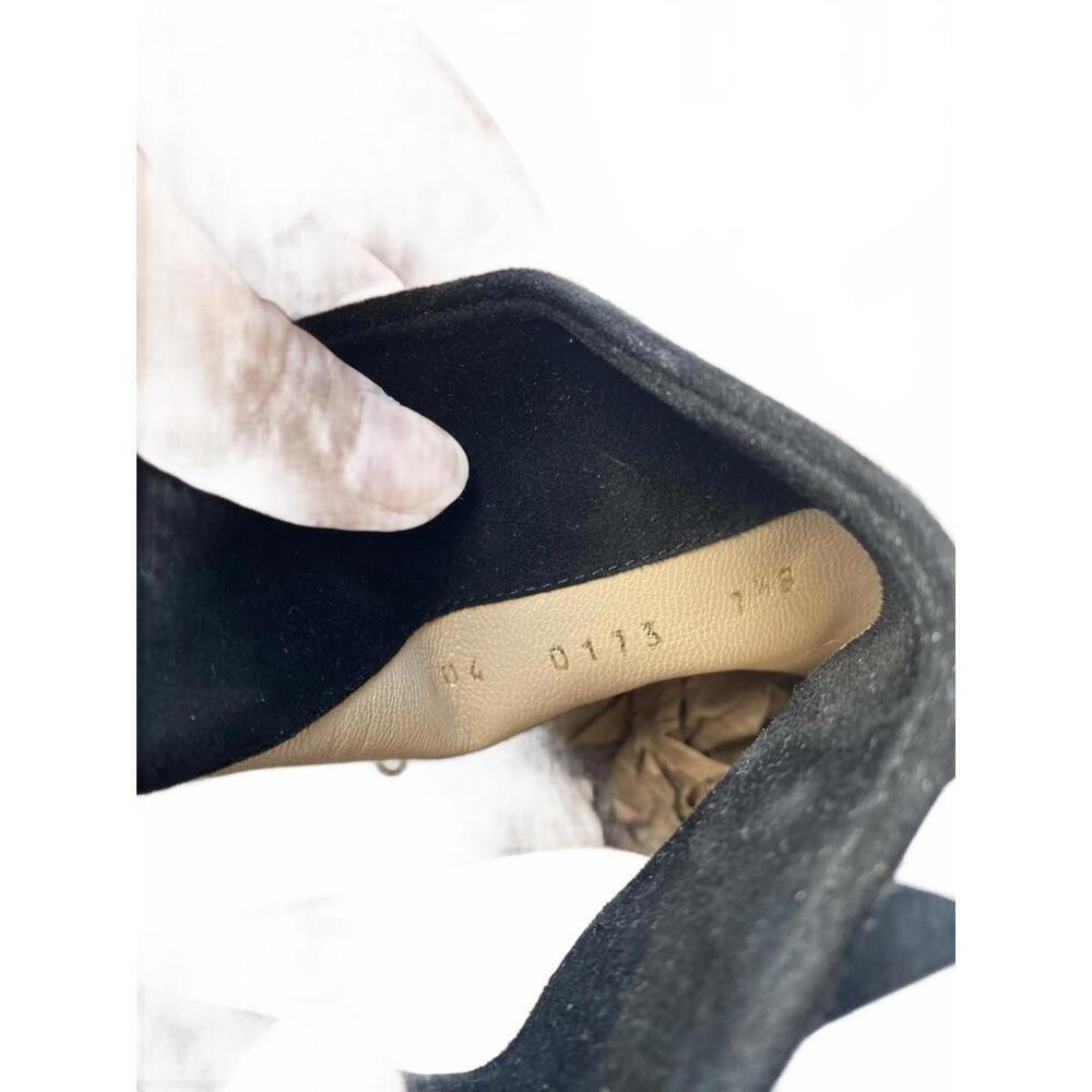 Gucci Black Suede Pointed Toe Bootie Heels 7.5/37.5 Pull On - Picture 6 of 9
